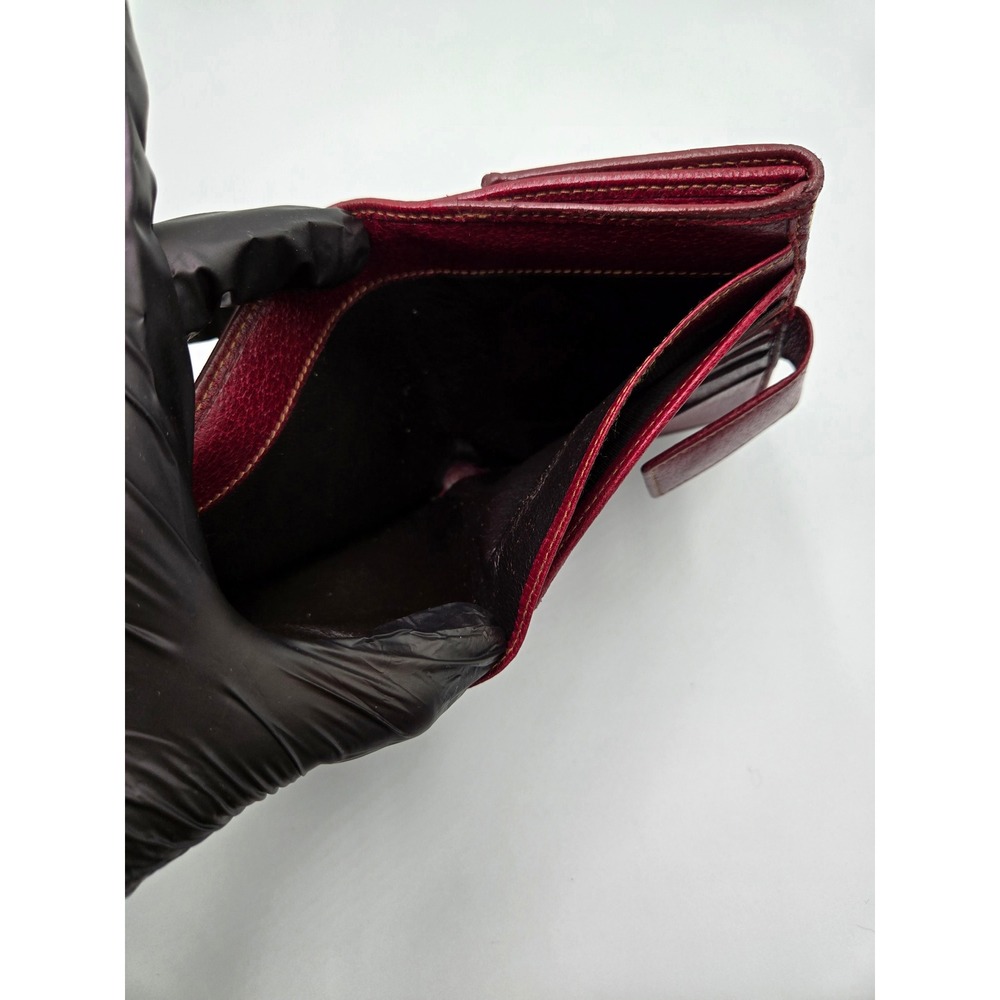 Gucci GG Canvas Red Leather Trim Bifold Wallet Authentic Designer Purse - Picture 7 of 9